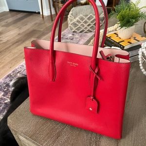 Red Leather Kate Spade Tote (make an offer)